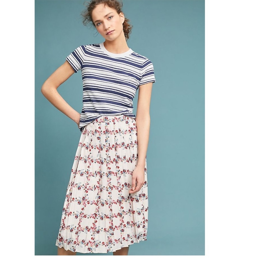 Anthropologie Bourbon Pleated Skirt size S new with tag